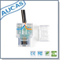 Prise modulaire RJ11, tête de cristal 6p4c rj11 plug